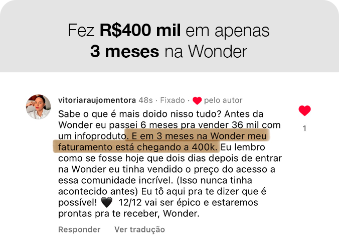 Comunidade Wonder – Maia Santos