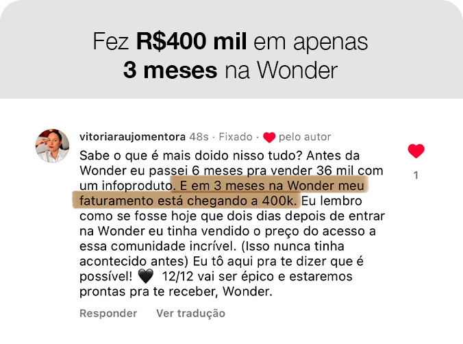 Comunidade Wonder – Maia Santos, wondering tradução para portugues 