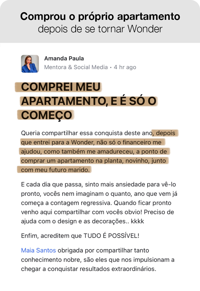 Comunidade Wonder – Maia Santos